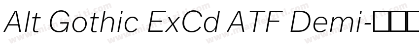 Alt Gothic ExCd ATF Demi字体转换
